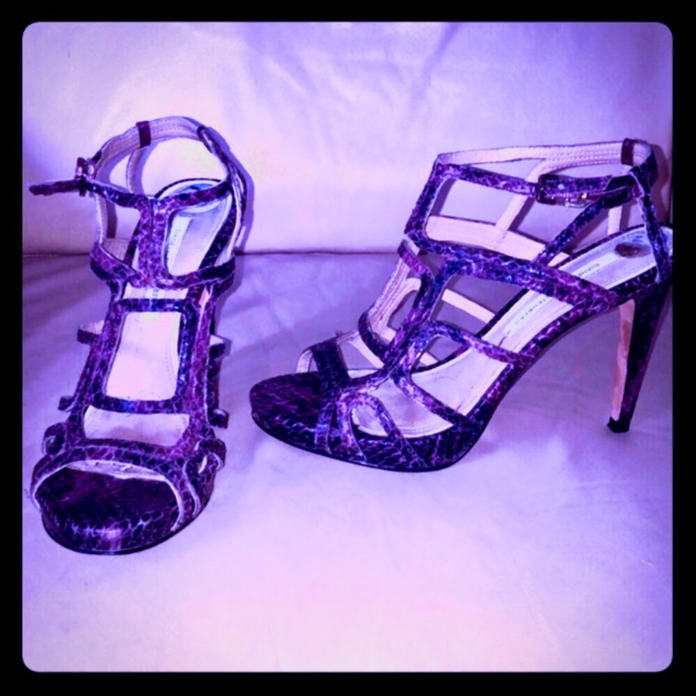 LN DVF Snakeskin Platform Sandal